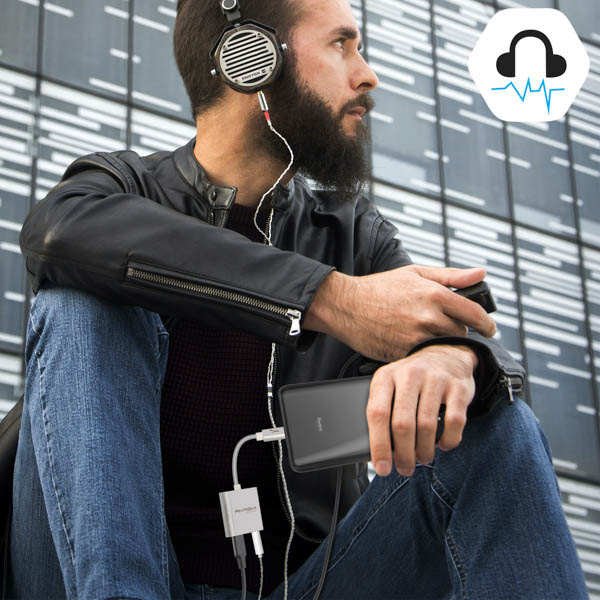 Adaptateur Audio Et Charge USB-C Vers USB-C / Jack 3.5mm, Akashi - Argent 24 Une haute qualité audio et charge