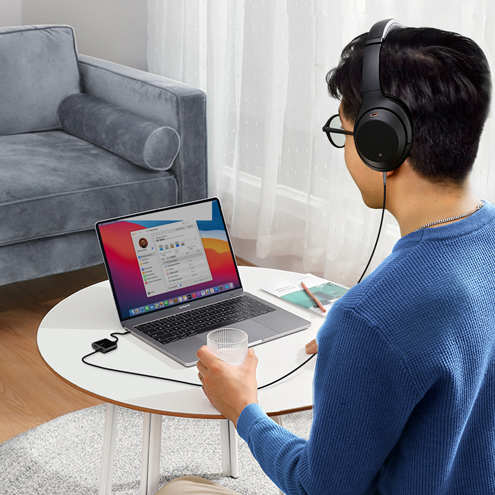 Adaptateur USB-C Vers Dual USB-C Femelle Charge Rapide 60W + Audio, Belkin - Noir 30 Adaptateur audio USB-C Belkin prenant en charge la fonction micro