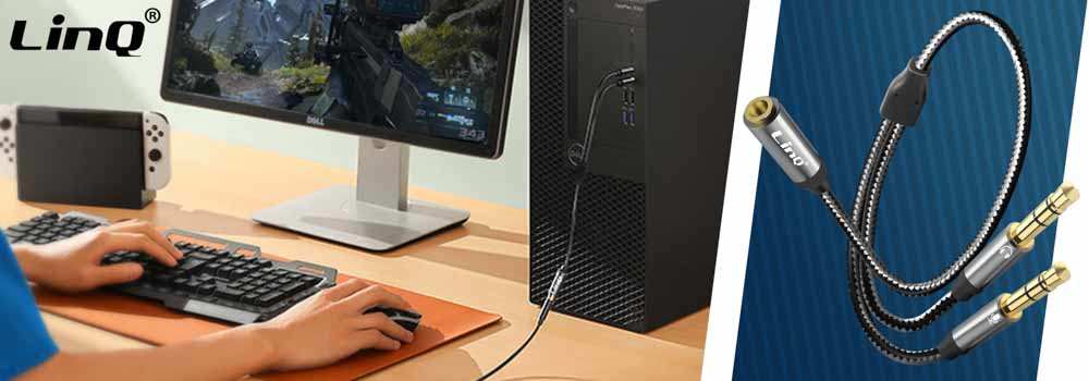 Adaptateur Audio Jack 3.5mm Femelle Vers 2x Jack 3.5mm Mâle, LinQ 18 AdaptAudio Jack 3.5mm femelle vers 2x Jack 3.5mm mâle, LinQ