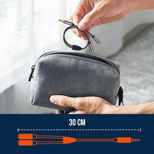 Adaptateur Audio Jack 3.5mm Mâle Vers 2x Jack 3.5mm Femelle, LinQ 27 Adaptateur Audio Jack 3.5mm mâle vers 2x Jack 3.5mm femelle, LinQ