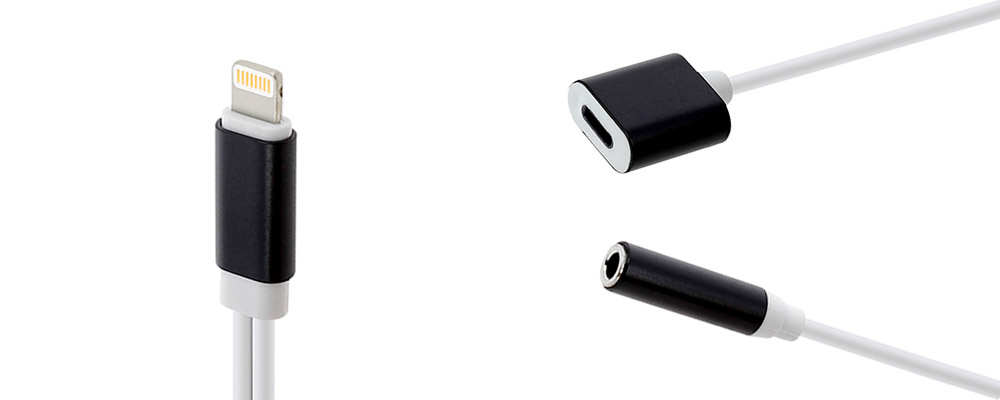 Adaptateur 2 en 1 audio et charge