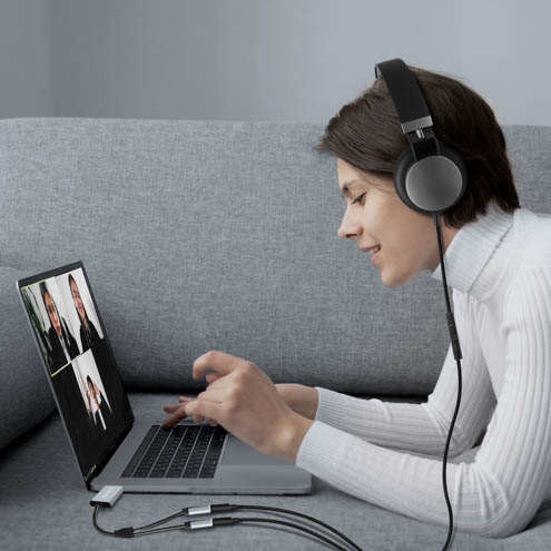 Adaptateur Splitter Audio USB vers 2x Jack 3.5mm - Qualité sonore optimale