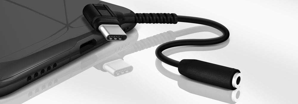 Adaptateur Audio USB-C vers Jack 3.5mm femelle, Design Coudé avec Longueur 12cm Noir