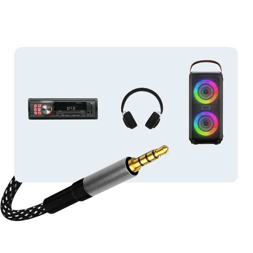 ACâble adaptateur USB-C + Lightning vers Jack 3.5mm, LinQ - Noir