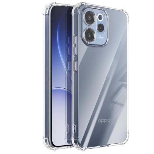 Coque silicone transparente avec coins Bumper antichoc pour Oppo Reno 15F et 15 FS