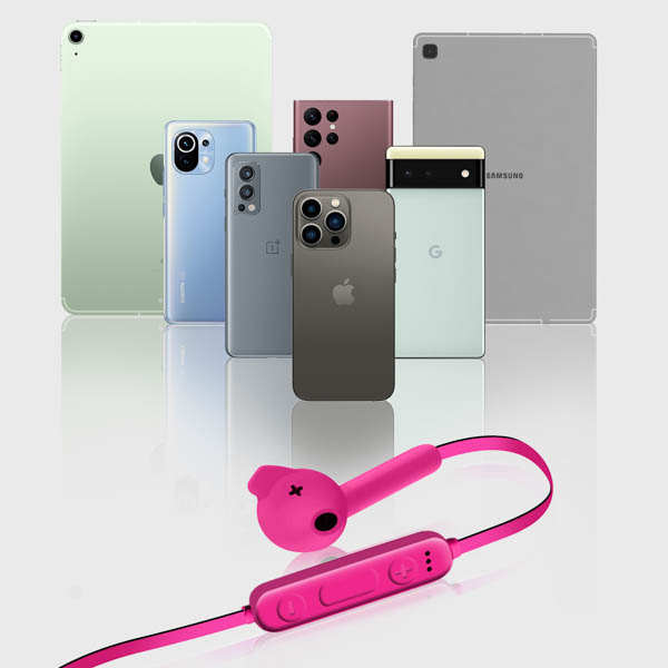 Écouteurs Filaire Bluetooth Defunc, Contour Oreille Télécommande Microphone, Autonomie 5h - Rose 27 Écouteurs sport Bluetooth tour cou turquoise Defunc avec large compatibilité