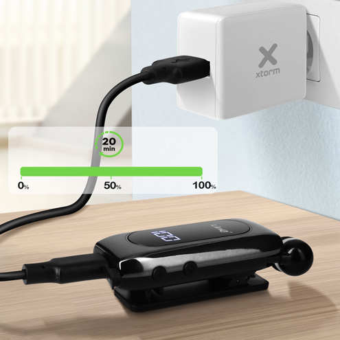 Oreillette Sans Fil Bluetooth Multipoint LinQ R8388 Noir Compatible avec la charge rapide