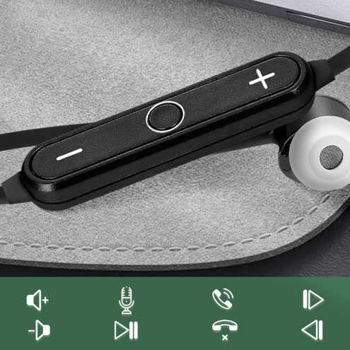 Écouteurs Sans Fil Intra-auriculaires Akashi noir Boutons multifonctions intégrés