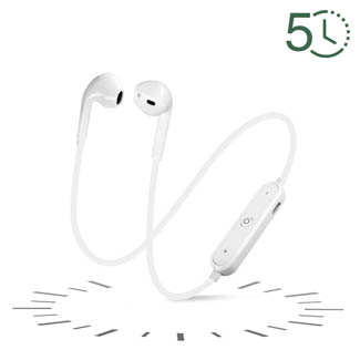 Écouteurs Sans Fil Tour de Cou Akashi Argent possèdent une autonomie de 5h