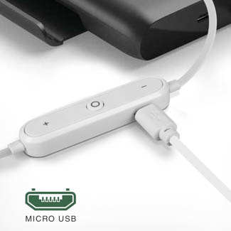 Écouteurs Bluetooth Audio HD Akashi Argent avec 3 embouts de tailles différentes