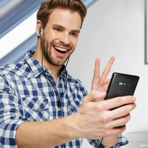 Écouteurs filaires BigBen, Type USB-C avec Kit Main Libre - Noir