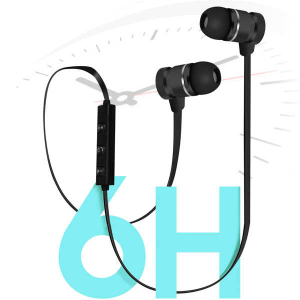 Écouteurs Bluetooth intra-auriculaires avec une autonomie 6h