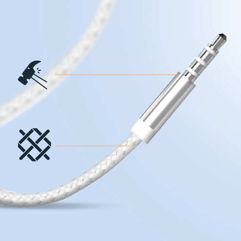 Écouteurs Force Play Jack 3.5mm, Garantie à Vie Et 100% Matériaux Recyclés - Blanc 29 Écouteurs Filaires Jack 3.5mm Force Play Blanc en Matériau de qualité