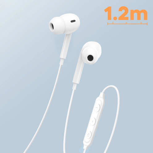 Écouteurs Force Play Jack 3.5mm, Garantie à Vie Et 100% Matériaux Recyclés - Blanc 30 Écouteurs Filaires Jack 3.5mm Garantie à vie Force Play avec Câble d'une longueur d'1.2m