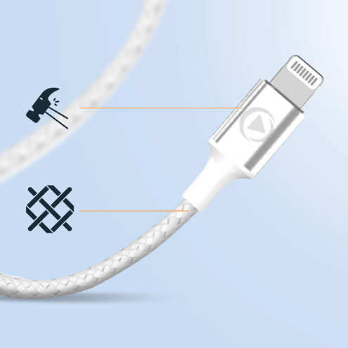 Écouteurs Filaires Lightning Force Play Blanc en Matériau de qualité