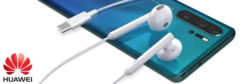 Écouteurs Kit Piéton USB-C Original Huawei Micro et Télécommande Blanc