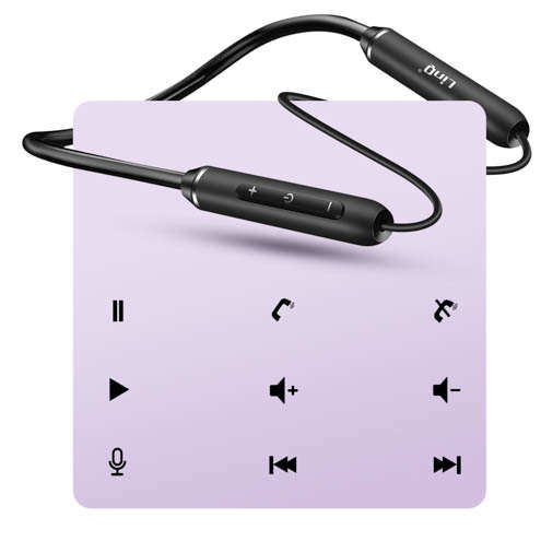 Écouteurs Bluetooth Sport, Magnétique Tour Du Cou, LinQ 25 Écouteurs sans-fil tour du cou LinQ avec commande intégrée