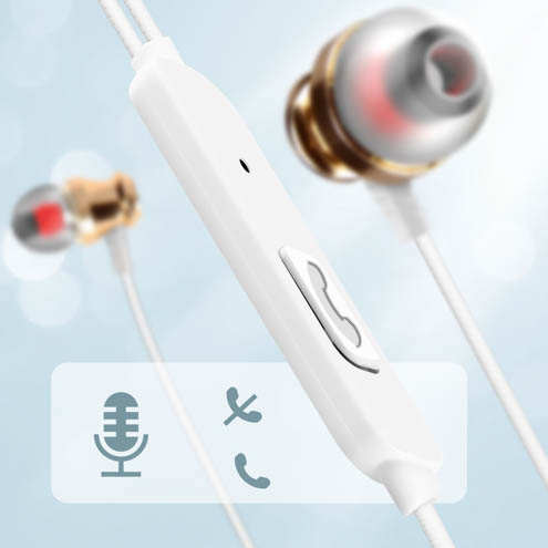 Écouteurs Filaires USB-C Intra-auriculaires Kit Mains Libres, LinQ - Blanc 21 Écouteurs USB-C Microphone Bouton appel LinQ, Blanc