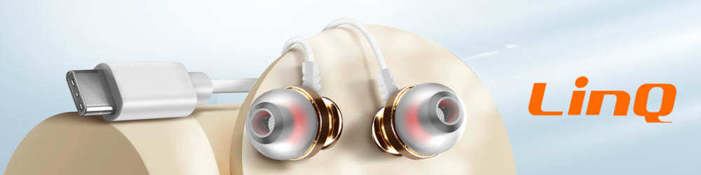 Écouteurs Filaires USB-C Intra-auriculaires Kit Mains Libres, LinQ - Blanc 14 Écouteurs Filaires USB C Microphone LinQ, Blanc