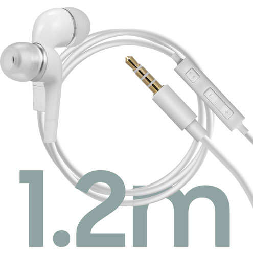 Écouteurs Officiel Samsung Intra-auriculaires Blanc avec Câble d'une longueur d'1.2m