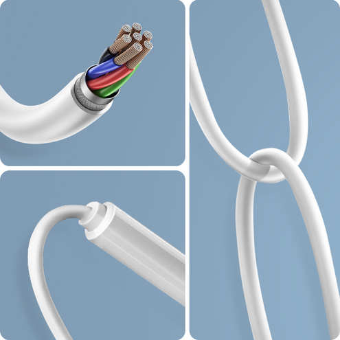 Écouteurs Kit-pieton Original Huawei AM115 - Blanc 27 Écouteurs intra-auriculaires Jack 3.5mm Huawei Blanc cordon résistant