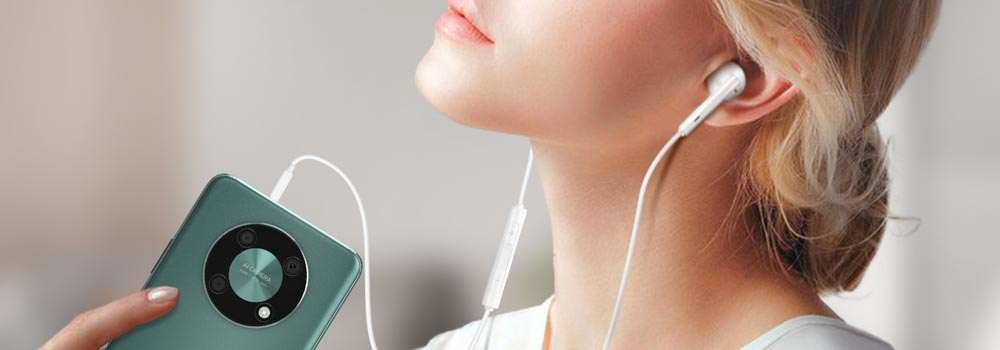 Écouteurs Kit-pieton Original Huawei AM115 - Blanc 25 Écouteurs intra-auriculaires Jack 3.5mm Huawei Blanc agréables à porter