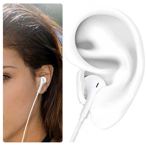 Écouteurs Kit Mains Libres Blanc Avec Télécommande + Micro Spécial Apple 22 Écouteurs stéréo blanc avec embouts ergonomiques