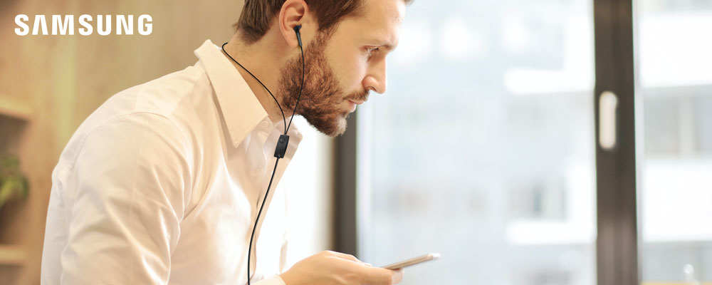 Écouteurs Filaires 3.5mm Officiel Samsung Noir - Conception unique
