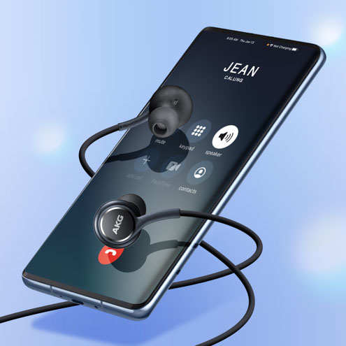 Écouteurs Intra-auriculaires Jack 3.5mm Officiel Samsung Noir avec Microphone