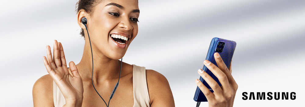 Écouteurs Kit Mains Libres Jack 3.5mm d'Origine Samsung Noir avec Câble en tissu anti-nœud