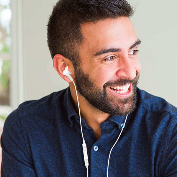 Écouteurs Jack 3.5mm Blanc avec Embouts ergonomiques