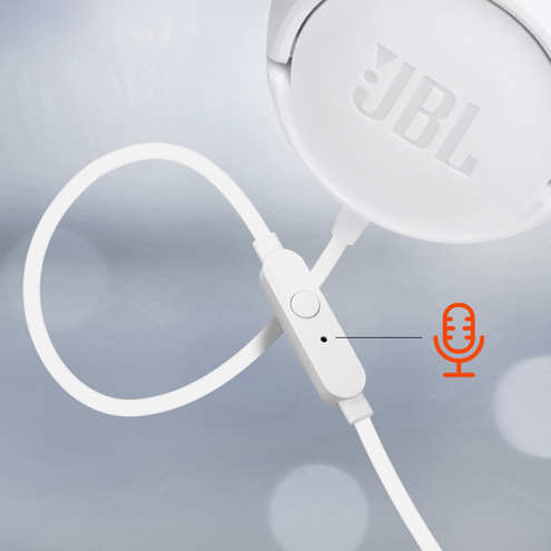 Casque Filaire JBL, Son Pure Bass Et Bouton De Commande, Tune 500 - Blanc 26 JBL Tune 500 blanc doté d'un microphone + bouton de commande multifonction