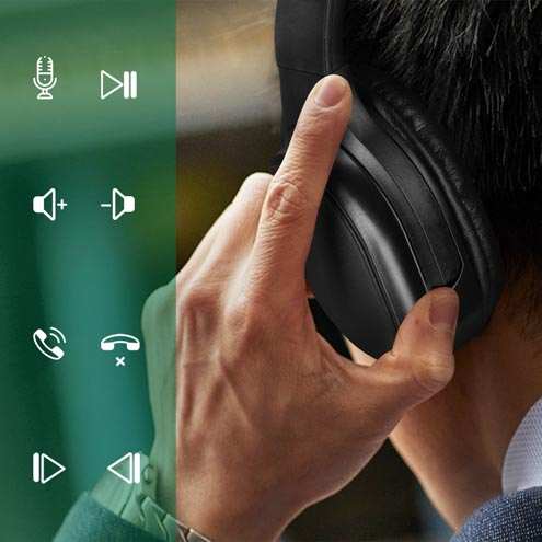 Casque sans-fil Akashi doté d'un microphone et boutons de commande multifonctions