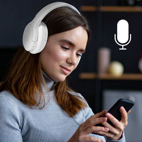 Casque Sans-fil Bluetooth 5.3, Réduction Du Bruit Et 20h D'Autonomie, Akashi - Gris 31 Casque audio ANC Akashi avec microphone pour des appels mains libres