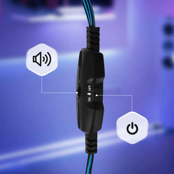 Casque Gamer Filaire Jack 3.5mm, LinQ GM6020 - Télécommande intégrée