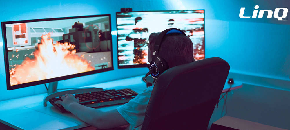 Casque Gamer Filaire Jack 3.5mm, Micro Réglable, Lumières RGB, LinQ GM6020