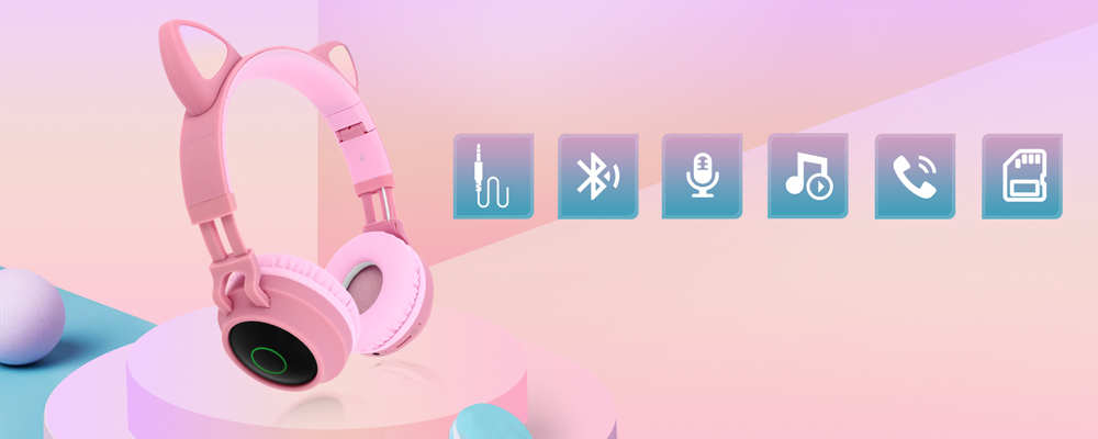 Casque Audio Bluetooth 5.0 Design Oreilles De Chat - Rose 22 Immergez-vous dans vos musiques préférées