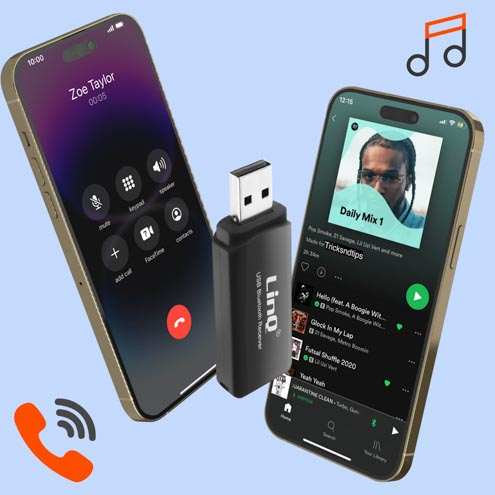 Adaptateur USB audio LinQ Prend en charge la fonction appels mains libres