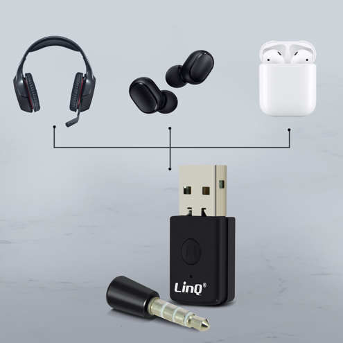 Adaptateur Bluetooth PS4, Transmetteur / Récepteur USB Pour Casque, Ecouteurs Sans Fil, Linq - Noir 32 Adaptateur Bluetooth PS4 LinQ - Large compatibilité