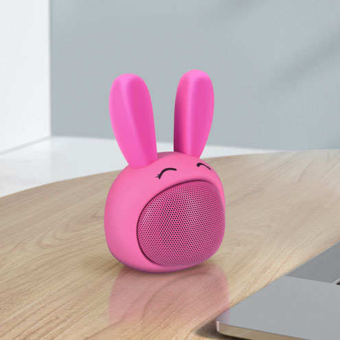 Enceinte sans fil Moxie Mini Boom Light Rose avec fond en caoutchou