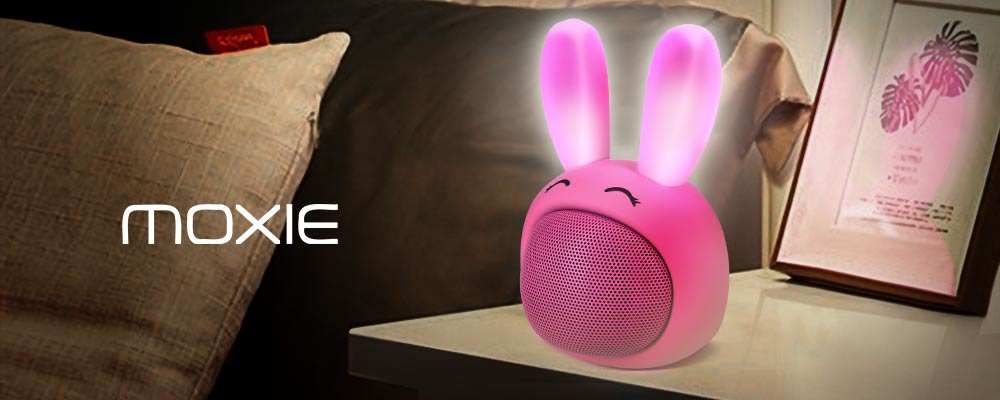 Enceinte sans fil Design Lapin Rose, Moxie Mini Boom Light