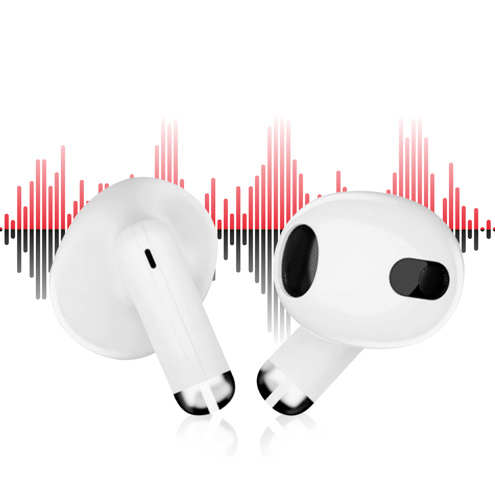 Écouteurs Minipods Swissten blanc Technologie Bluetooth 5.1 assurant une clarté sonore