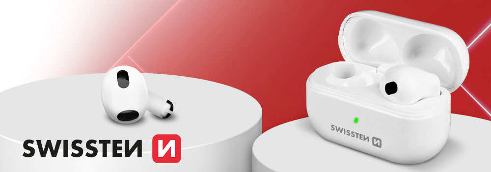 Écouteurs Sans-fil Bluetooth Swissten Minipods blanc