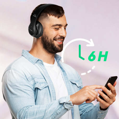 Casque Audio Bluetooth P15 - Fonction Kit Main Libre, Pliable - Noir 23 Casque audio Bluetooth P15 - Fonction kit main libre, pliable - Noir