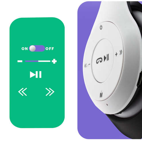 Casque audio Bluetooth P15 - Fonction kit main libre, pliable - Blanc