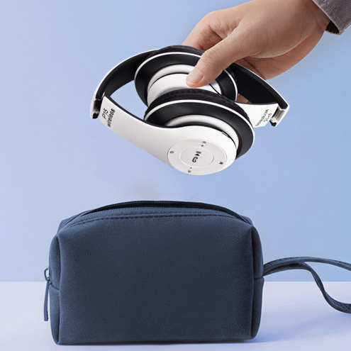 Casque audio Bluetooth P15 - Fonction kit main libre, pliable - Blanc