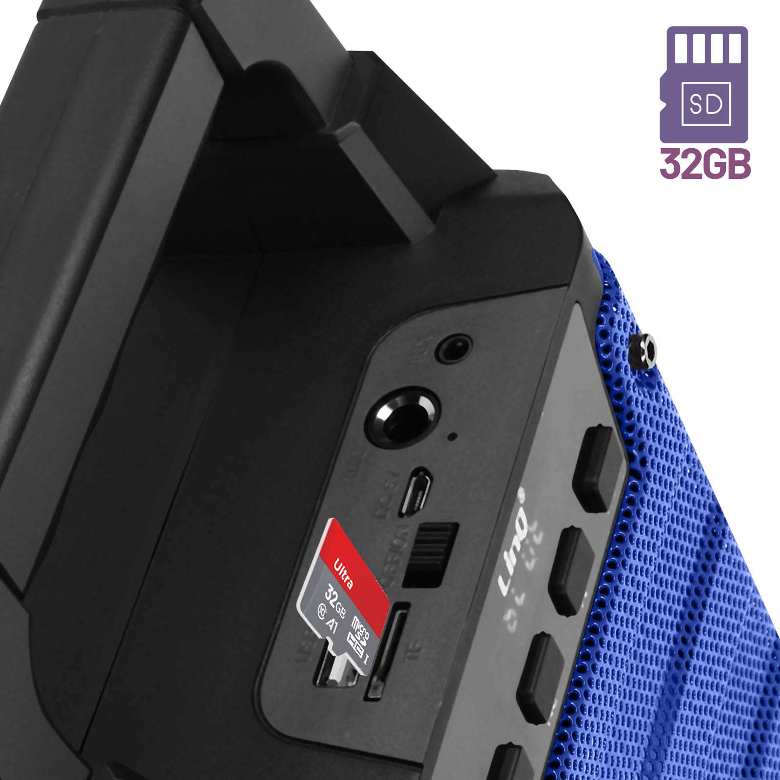 Enceinte lumineuse Bluetooth, Compatible Micro, LinQ - Bleu