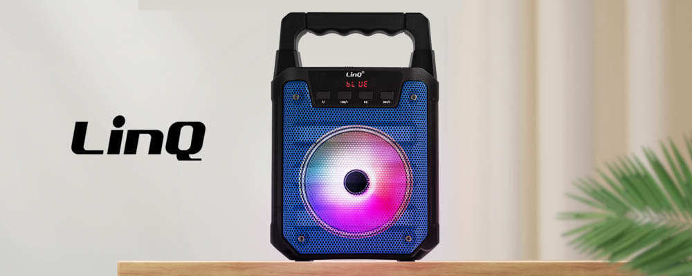 Enceinte lumineuse Bluetooth, Compatible Micro, LinQ - Bleu