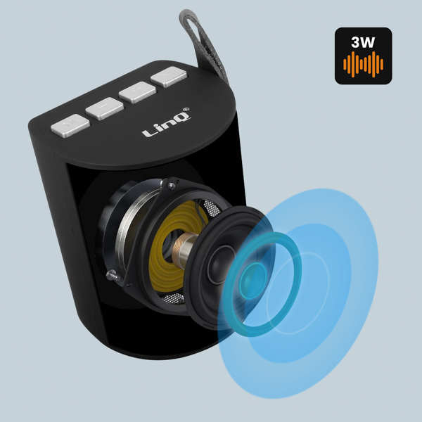 Enceinte Sans-fil Portable Bluetooth Puissance 3W LinQ - Son de qualité