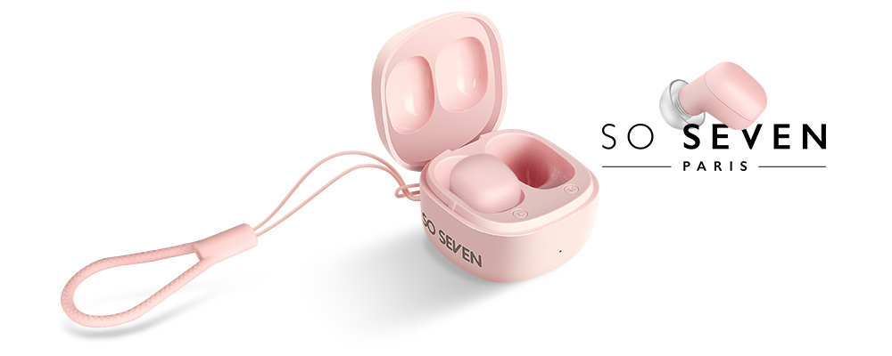 Écouteurs Bluetooth 5.3, So Seven - Rose